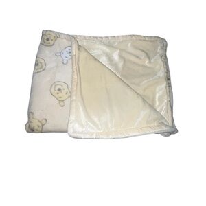 Winnie The Pooh Cream Gold Baby Blanket